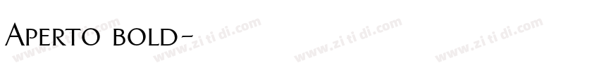 Aperto bold字体转换